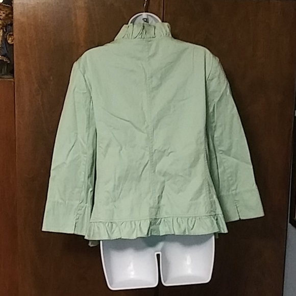 NWT TALBOTS Turquoise Ruffle Cotton Jacket - 14 - Picture 8 of 8